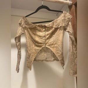 Lace off the shoulder top